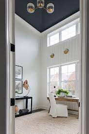 Dark Ceiling Paint Color Home Office