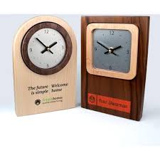 Promotional Real Dual Wood Clocks From
