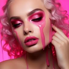 pink makeup and pink lipstick