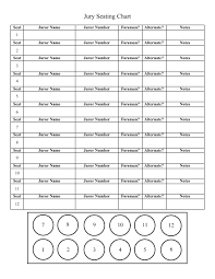 jury seating chart template