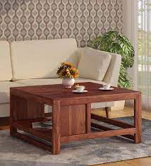lynet solid wood coffee table in honey