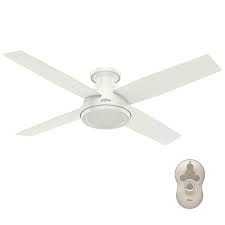 Hunter indoor low profile ceiling fan with led light and remote. Hunter Dempsey 52 In Low Profile No Light Indoor Fresh White Ceiling Fan With Remote 59248 The Home Depot White Ceiling Fan Ceiling Fan With Remote Ceiling Fan