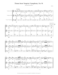 94 in g major (surprise), second movement excerpt. Haydn Theme From Surprise Symphony No 94 2nd Mvt Sheet Music For 2 Trumpets Trombone 8notes Com
