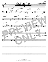 Nefertiti By Wayne Shorter Real Book Melody Chords Bass Clef Instruments Digital Sheet Music