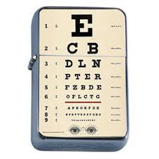 Details About Vintage Poster D14 Windproof Dual Flame Torch Lighter Retro Eye Exam Chart