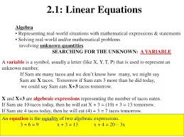 Ppt 2 1 Linear Equations Powerpoint