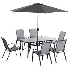 Patio Dining Set With Table Umbrella