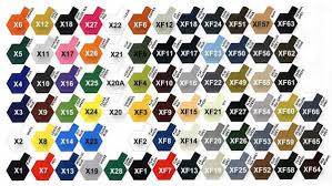 Color Reference Charts Tamiya Color Map