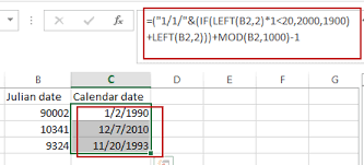 How To Convert Julian Date To A Calendar Date In Excel