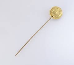 one dollar us coin 90 gold stick pin