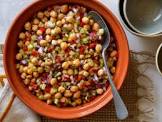 baby spinach chickpea salad   rachael ray