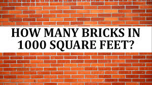 Bricks contribute to about 5% of total material cost and are consumed approximately at 1.45 brick per sq. How To Calculate The Number Of Bricks In 1000 Square Foot Civil Engineering Youtube