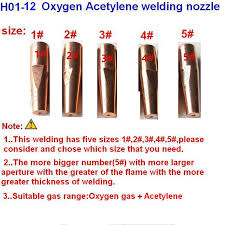 Us 9 1 5pcs Lot H01 12 Oxy Acetylene Welding Nozzle Welding Tip Sizes Of 1 2 3 4 5 For H01 12 Welding Torch In Welding Nozzles From Tools On