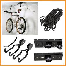 The mastercraft ceiling bicycle lift is an inspired way to solve bicycle storage problems. Bike Storage Ceiling Pulley Online
