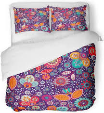 3 piece bedding set fl colorful