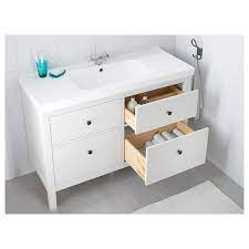 Charming 48 double vanity design. Hemnes Odensvik Bathroom Vanity White Runskar Faucet 123x49x89 Cm Ikea Canada Ikea