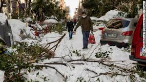 Real madrid finally leave pamplona after snow disruption france 24. Spain Snowstorm Country Paralyzed Sends Out Vaccine Food Convoys Cnn