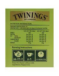 twinings pure peppermint tea bags 10