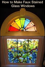 faux stained glass window stained diy