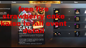 So friends watch this video till end and if you like this video so please like. Free Fire Strawberry Cake Event Detail And New Free Character Youtube