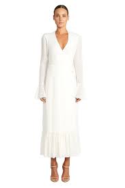Shona Joy Frill Cuff Wrap Dress The Mode Uae Online