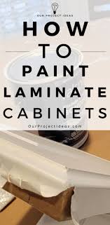 how to paint laminate cabinets without