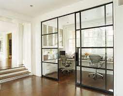 use glass walls for partitioning spaces