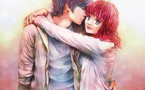 anime couple hug wallpaper full hd 4k