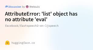list object has no attribute eval
