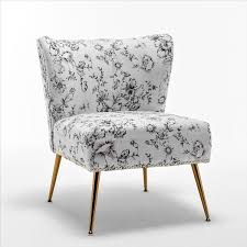 friant 25 in w white microfiber upholstered slipper chair