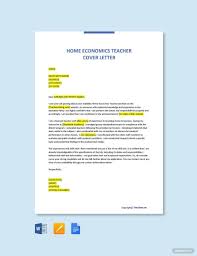 home economics teacher cover letter in