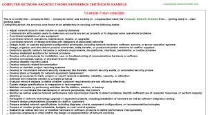 Computer Network Architect Career Samples