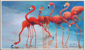 Flamingo Wall Art Horizontal Living