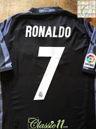 Real madrid plays in the spanish la liga and is using a new font for the 2015/16 season. 2016 17 Real Madrid 3rd Kit La Liga Football Shirt Ronaldo 7 Jersey Classic Football Shirts