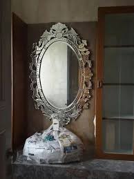 Oval Venetian Antique Mirror