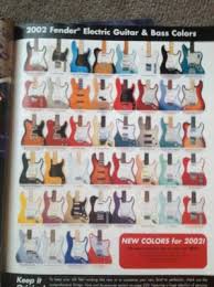 Trying To Find The Guy Who Posted The Fender Colors Website