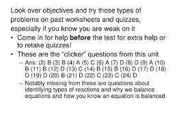 Problems On Past Worksheets And Quizzes