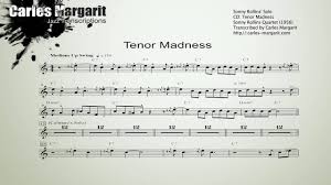 Tenor Madness Sonny Rollins Bb Solo Transcribed By Carles Margarit