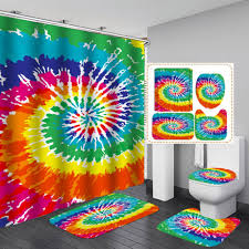 Rainbow Tie Dyeing Spiral Shower