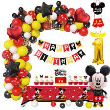 Mickey 1st Birthday Party Supplies gambar png