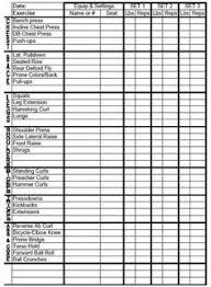 Image Result For Bowflex Workout Chart Free Download