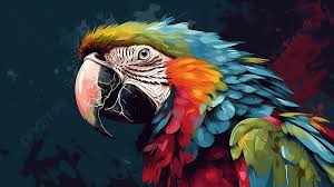colorful parrot painting hd background