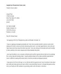 Sample Cover Letter For Gym Receptionist