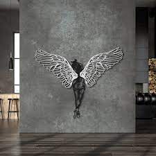 Angel Wings Metal Wall Art Large Metal