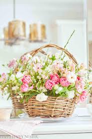 basket flower arrangement step by step
