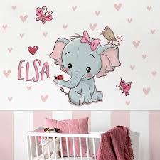 Wall Sticker Elephant With Wunname