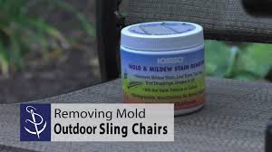 removing mold from outdoor sling chairs