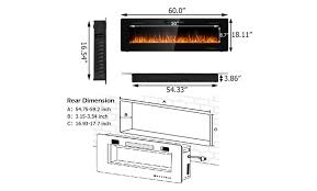 Costway Electric Fireplace Recessed