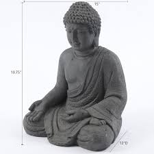 Luxenhome Meditating Buddha Garden