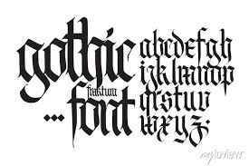 gothic english alphabet font for